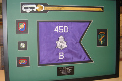 Memorabilia Custom framed shadowbox for a Major being reassigned.